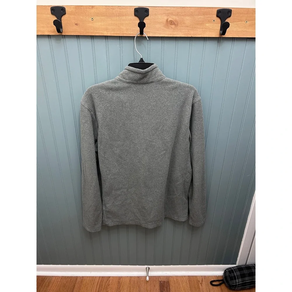 The North Face Mens Gray Quarter‎ Zip Pullover Fleece Jacket Sweater Medium